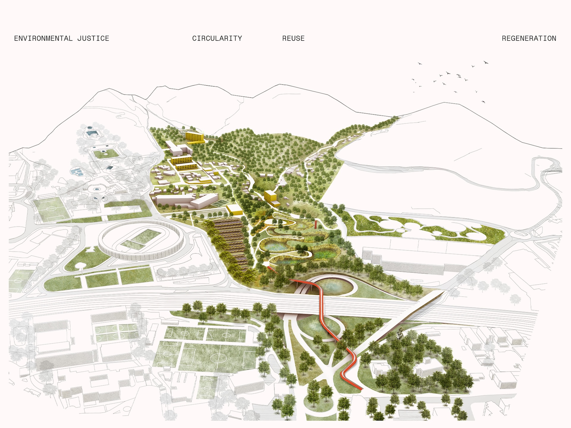 Flood mitigation intervention in Barcelona, Spain